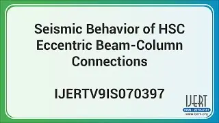 Seismic Behavior of HSC Eccentric Beam-Column Connections