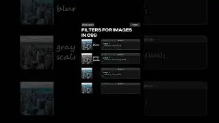 Filters for images in css 