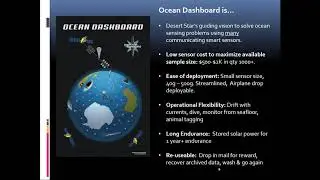 Ocean Dashboard  Examples of Affordable Ocean Monitoring Using Small, Satellite Reporting Smart Sens