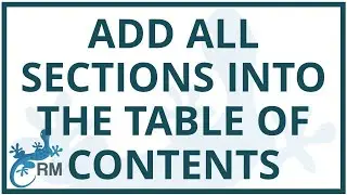 How to add the sections before the Table of Contents into it in Word