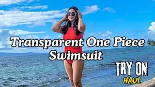 4K Transparent Lingerie Try On Haul 🏵💋 One Piece Swimsuits for Women Mesh Bathing Suits