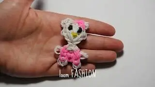 как сплести из резинок  hello kitty