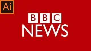 BBC news logo | adobe illustrator | easy for beginners