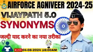 English for Airforce Agniveer 02/2025 |  SYNONYMS  | Parmar Defence|