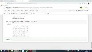 Датафреймы pandas. Добавление строк