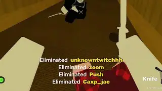 1v4 with Knife in Roblox Rivals.