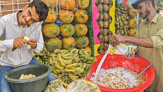 1 Lakh Rupees Challenge | Amazing Street Side Masala Fruit Chaat Making | Cream Fruit Chaat Recipe