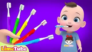 Finger Family Toothbrush Colors! & Five Little Monkeys | Nursery Rhymes | Kindergarten | LimeAndToys