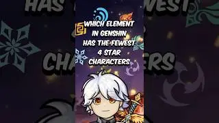 Which Genshin ELEMENT has the LEAST 4 Star Characters 