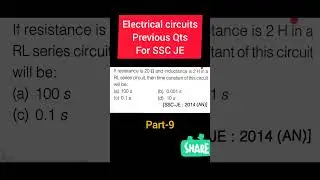 #sscje Electrical Circuits #shorts Part-9 video #resistance