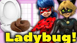 Miraculous Ladybug and Cat Noir POOP in the TOILET together. Miraculous Poops. Miraculous Ladybug