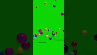 FREE HD Green Screen - BOUNCING BALLS with SHADOWS #green #chromakey #animation #greenscreen