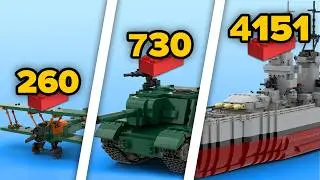 LEGO WW2 Military Equipment in Different Scales | Comparison