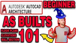 AUTOCAD ARCHITECTURE 2019/20/21/22 - HOW TO FULL SET OF AS BUILT PART 10 OF 11!