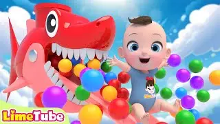 baby shark ball pool Surprise Egg & Wheels On The Bus Nursery Rhymes | Kindergarten | LimeAndToys