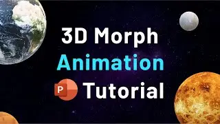 Powerpoint 3d Morph tutorial - Solar system topic 🪐