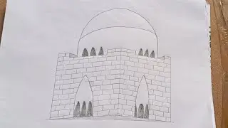 How to draw Mazar-e- Quaid Easy step by step | Independence day | 14 August drawing