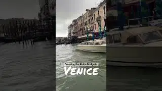 Crossing the Rialto Bridge in Venice, Italy #travel #veniceitaly