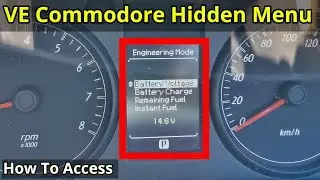 VE Commodore - Hidden Menu  (Coolant Temp, Battery Voltage, Throttle Position)