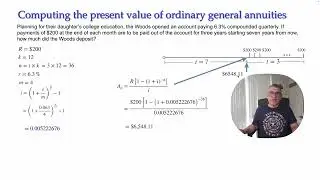 The Present Value of a General Annuity   Combination Problem #2