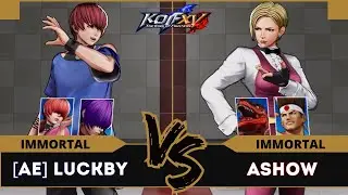 KOFXV⭐A.E LUCKBY (Chris/O.Shermie/Shermie) vs ASHOW (Dino/Joe/King)⭐Ranked Match - 08/24