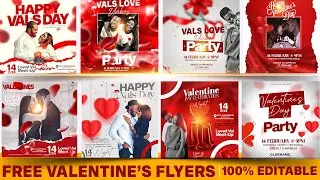 PSD FREE VALS DAY FLYERS - DOWNLOAD FOR FREE  - 100% EDITABLE