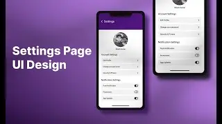 Settings Page UI Design | Settings Page