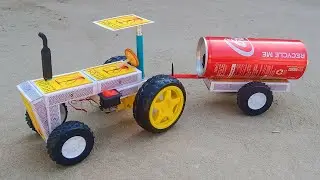 How To Make Matchbox Tractor with Coca Cola Cans Trolley | DIY Mini Tractor Project