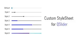 ★PyQt Style Sheets ★ QSlider