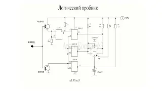 Логический пробник.Покажет единицу и ноль и сигнализирует о частоте сигнала