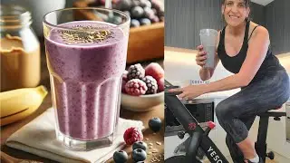 BEST Vegan Recovery Smoothie AND a Bike in my Kitchen! (Yesoul G1M Plus - best peloton alternative)