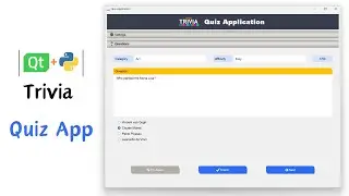 PyQt6 Programs | Quiz App example