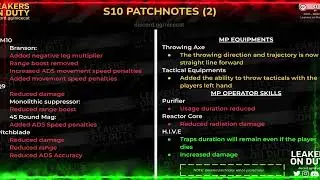 Season 10 Patch Notes