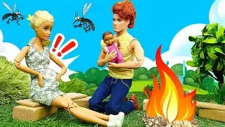 Беременная Барби и Кен отдыхают на природе 🌳👶 Видео куклы Барби для девочек