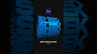 Make Sleek 3D Rolling Text in After Effects