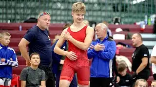 U17 M. Abilon (EST) vs G. Oleinikov (EST) 60kg. Youth boys greco-roman wrestling Estonia.