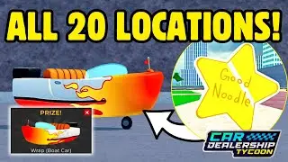 🔥ALL 20 STARS LOCATION in Car Dealership Tycoon SpongeBob Event!!! #cardealershiptycoon  #roblox