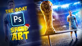 Messi FIFA World Cup Photo Manipulation Speed Art in Photoshop. #photoshop #messi #fifaworldcup