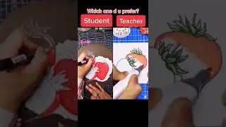 Teacher vs Student drawing challenge #drawing #art #3