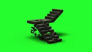 Green Screen,Stairs Destruction-FOR_FREE