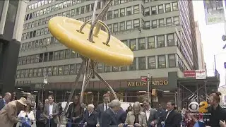 Big Button sculpture unveiled in  Garment District