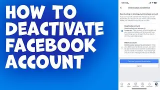 How To Deactivate Facebook Account 2023