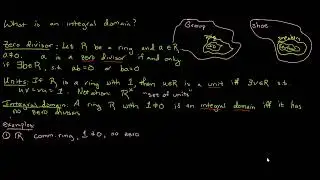 What is an integral domain?