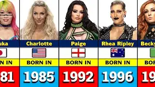 WWE Female Wrestlers Born In Every Year 1960 - 2000