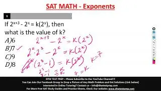 SAT Math -  Exponents (#qst6)