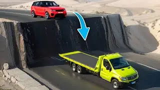 Cars vs Incomplete Road x Ditch Trap x Stairs ▶️ BeamNG Drive