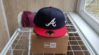 Бейсболка New Era 59FIFTY Atlanta Braves Authentic Collection Two Tone Navy-Red/Black UV Fitted Cap