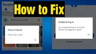 Session expired please log in again | Unable to log in
