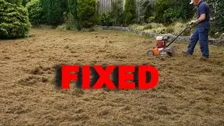 This old tired lawn needed fixing it was UNEVEN and full of moss