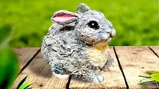 КРОЛИК из ВАТЫ своими руками.Поделки из доступных материалов.COTTON WOOL RABBIT craft.DIY.